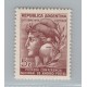 ARGENTINA 1943 GJ 904 ESTAMPILLA CON VARIEDAD DE FILIGRANA NUEVA MINT U$ 60